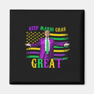 Behålla Mardi Gras Underbar Funny Trump Mardi Gras Magnet