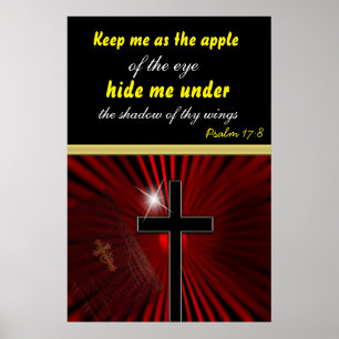 Behålla mig som äpple till öga.Psalm 17:8 Poster