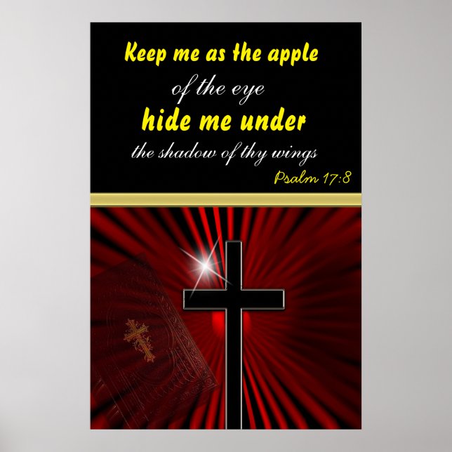 Behålla mig som äpple till öga.Psalm 17:8 Poster (Framsidan)