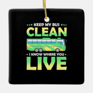 Behålla min Buss Clean Julgransprydnad Keramik