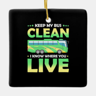 Behålla min Buss Clean Julgransprydnad Keramik