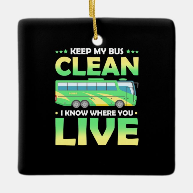 Behålla min Buss Clean Julgransprydnad Keramik (Framsida)