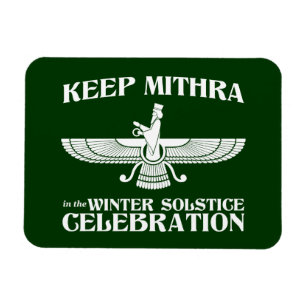 Behålla Mithra i Winter Solstice Firande Magnet