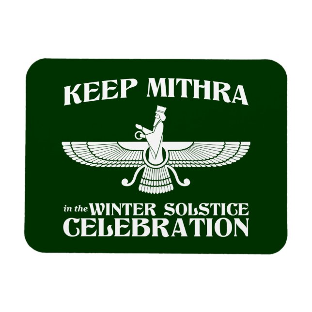 Behålla Mithra i Winter Solstice Firande Magnet (Horisontell)