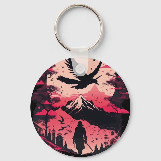 Behålla Nycklar Säkert med Samurai-nyckelkedjan Nyckelring (Framsida)