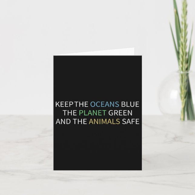 Behålla Oceans Blue Environmental Protection, Cli Kort (Framsida)