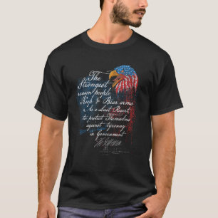 Behålla och Bear Arm Thomas Jefferson Patriotic Qu T Shirt