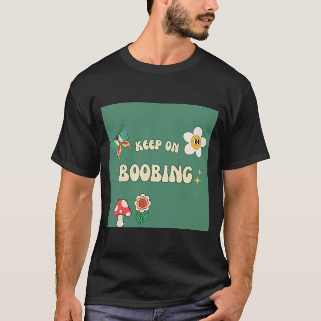 Behålla om amningspositivitet i bogen t shirt (Framsida)