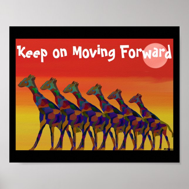 Behålla om Flytta Forward Motivation Poster (Framsidan)