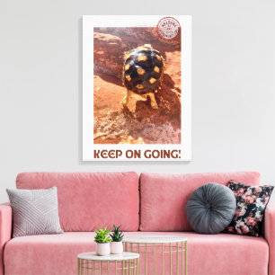 Behålla om jakt på Baby Sulcata i Sedona Canvastryck