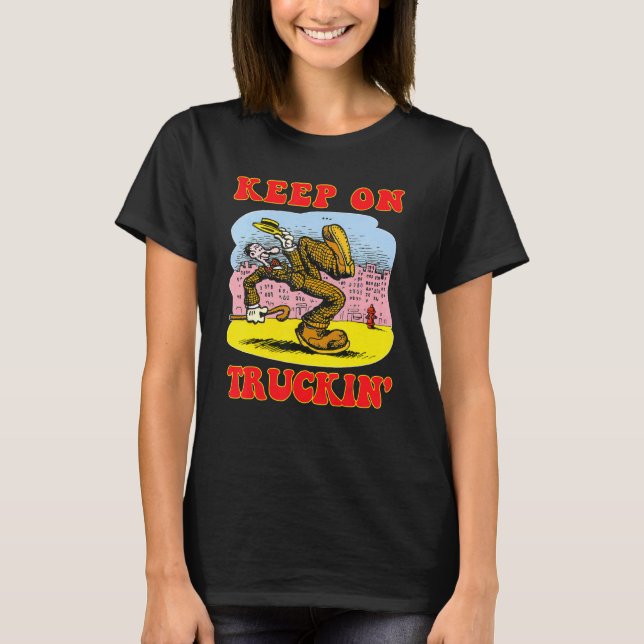 Behålla om lastbilschaufförer som kör långstressad t shirt (Framsida)