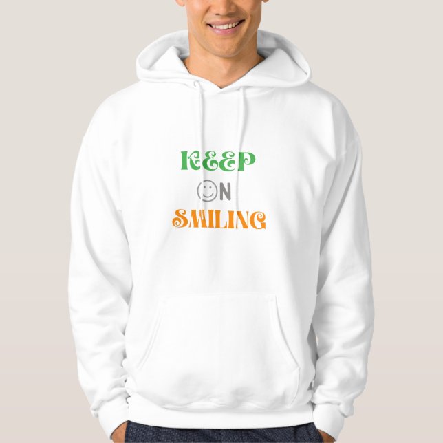 Behålla om leende hoodie (Framsida)