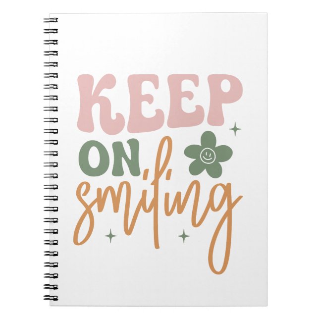 Behålla om leende inspirationsoffert anteckningsbok (Framsidan)