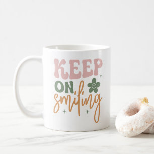 Behålla om leende inspirationsoffert kaffemugg