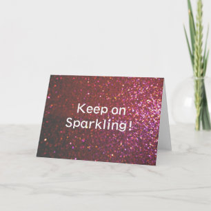 Behålla om mousserande ämnen (Faux glitter grafik) Kort