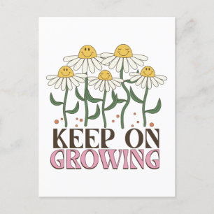 Behålla om odling - positiv med blommor vykort