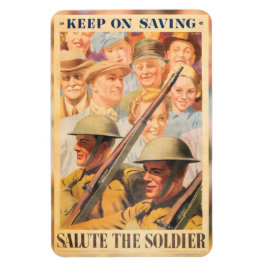 Behålla om sparande. Återutskrift av brittisk krig Magnet