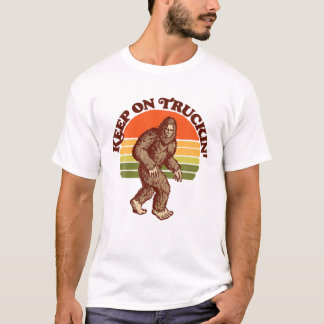 Behålla om Truckin 70 Bigfoot Retro Sasquatch T Shirt