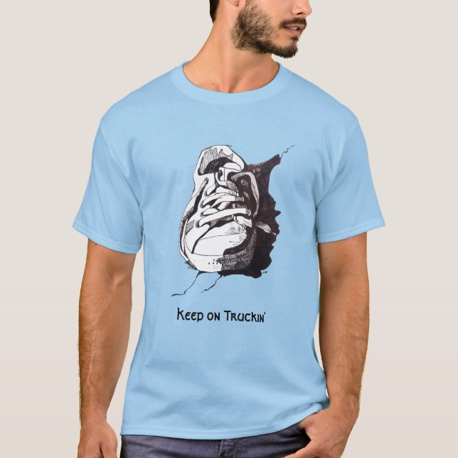 Behålla om Truckin-Behållan om "Trucking Sneaker" T Shirt (Framsida)