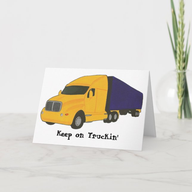 Behålla om Truckin', lastbil om hälsningskort Kort (Framsida)