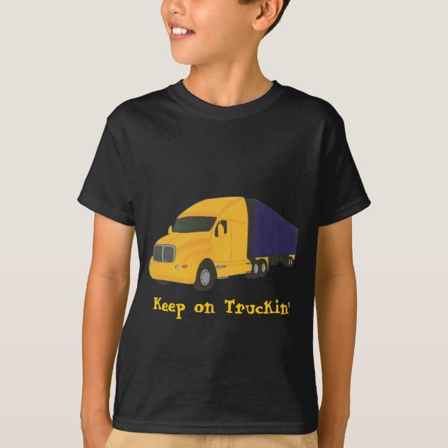 Behålla om Truckin', lastbil på t-shirts (Framsida)