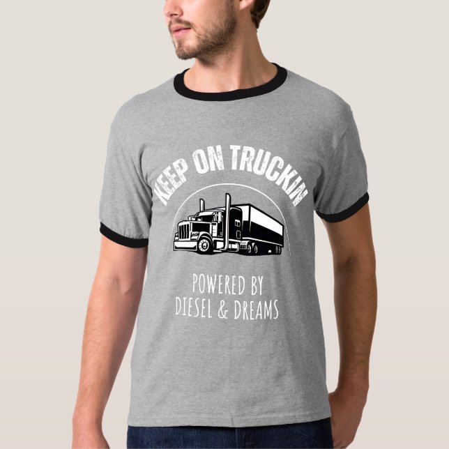 Behålla om Truckin med Diesel & Dreams T Shirt (Framsida)