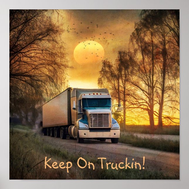 Behålla om Truckin Poster (Framsidan)