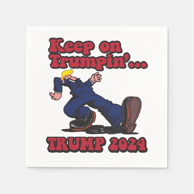 Behålla om trumpin pappersservett (Framsidan)