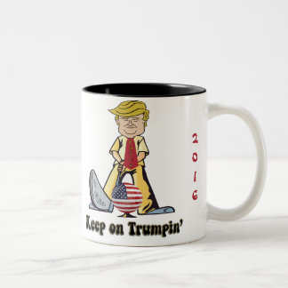 Behålla om trumpin" Två-Tonad mugg