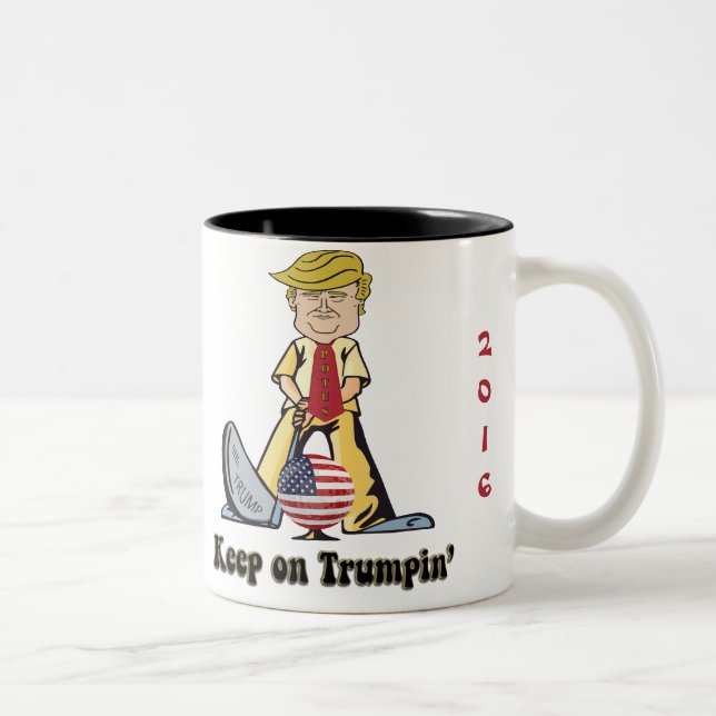 Behålla om trumpin" Två-Tonad mugg (Höger)