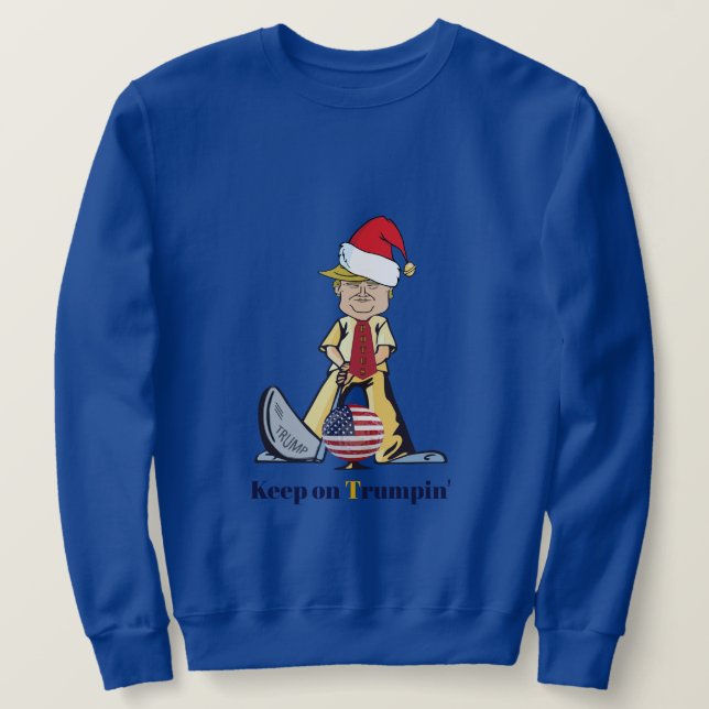 Behålla om trumpins sötskjorta lång ärmad tröja (Design framsida)