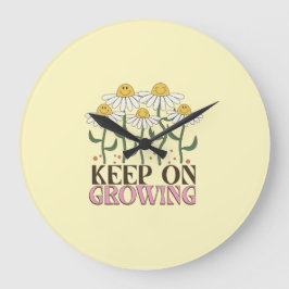 Behålla om växande positiva citattecken Retroplomm Stor Klocka