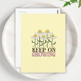 Behålla om växande positiva citattecken Retroplomm Vykort