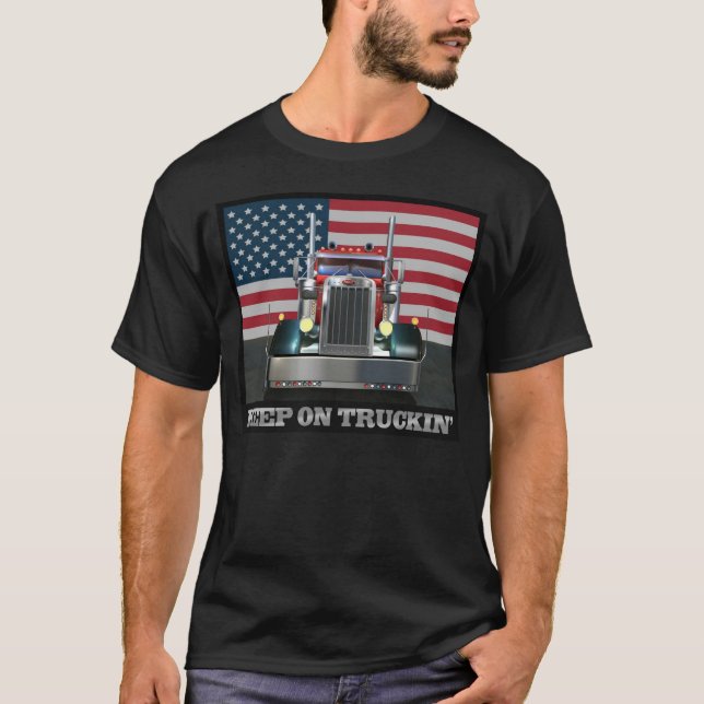 Behålla på den Truckin utslagsplatsskjortan T-shirt (Framsida)