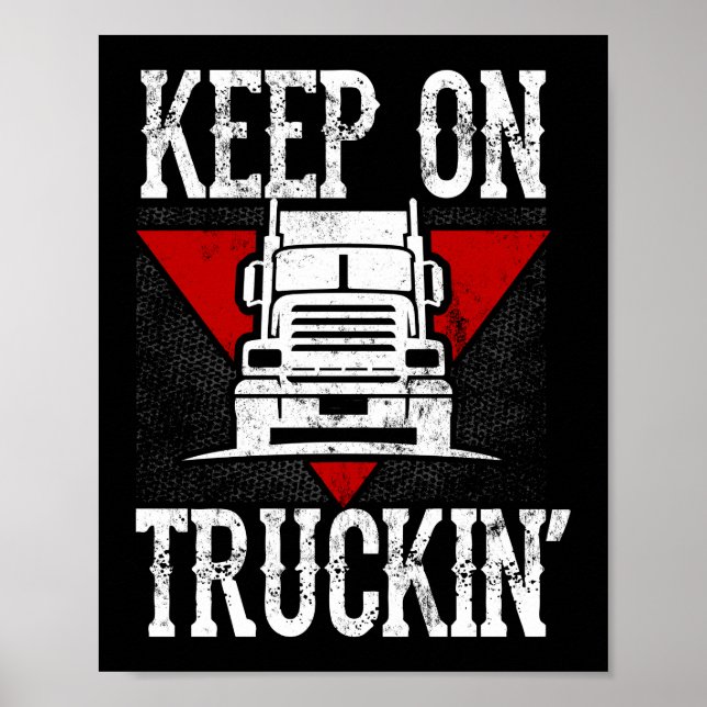 Behålla på drivrutin för Truckin' Funny Trucker La Poster (Framsidan)
