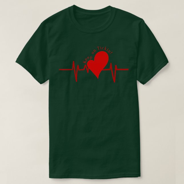 Behålla på EKG- hjärtrytm på hålhjärtspatient T Shirt (Design framsida)