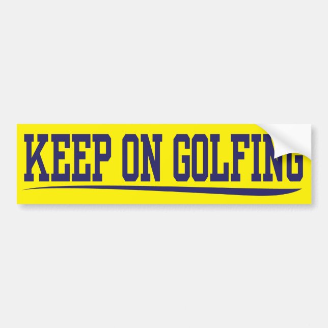behålla på golfspel bildekal (Framsidan)