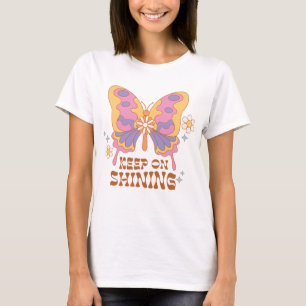 Behålla på shiningfjäril t shirt