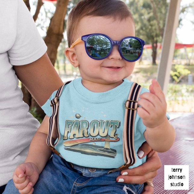 Behålla på Truckin ’ Retro 60s Personlig Blue T Shirt (Skapare uppladdad)