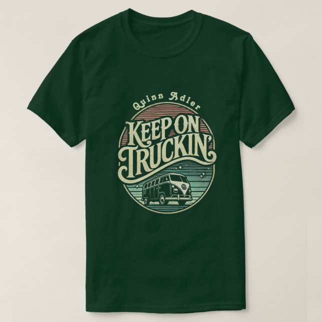 Behålla på Truckin ’ Retro 60s T- Shirt T Shirt (Design framsida)