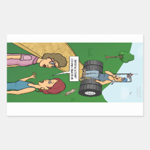 Behålla på Truckins rektangulära fästpunkt Rektangulärt Klistermärke