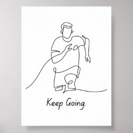 Behålla på väg - Motiverande Poster