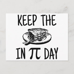 Behålla Paj i Pi Day Vykort