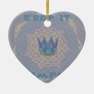 Behålla: Pastel Royal Clarity Mönster Art Julgransprydnad Keramik