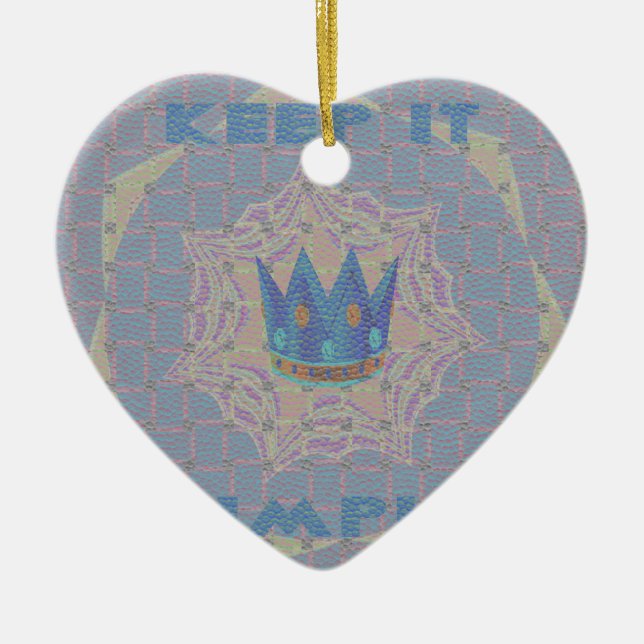 Behålla: Pastel Royal Clarity Mönster Art Julgransprydnad Keramik (Framsidan)