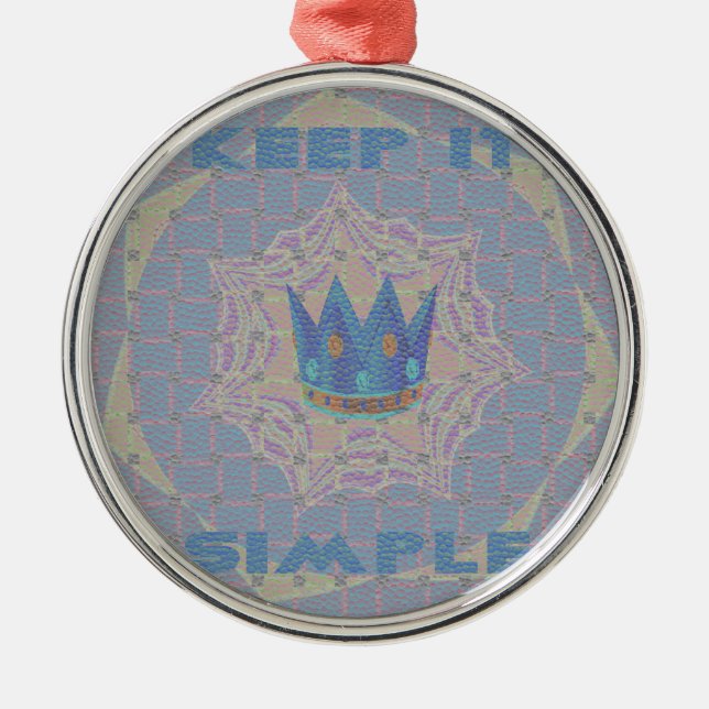 Behålla: Pastel Royal Clarity Mönster Art Julgransprydnad Metall (Framsidan)