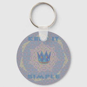 Behålla: Pastel Royal Clarity Mönster Art Nyckelring