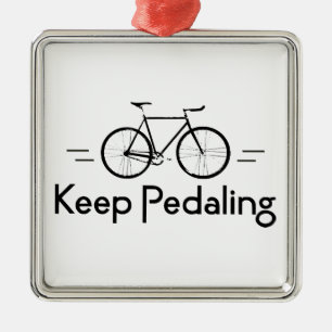 Behålla Pedaling Bikes Julgransprydnad Metall