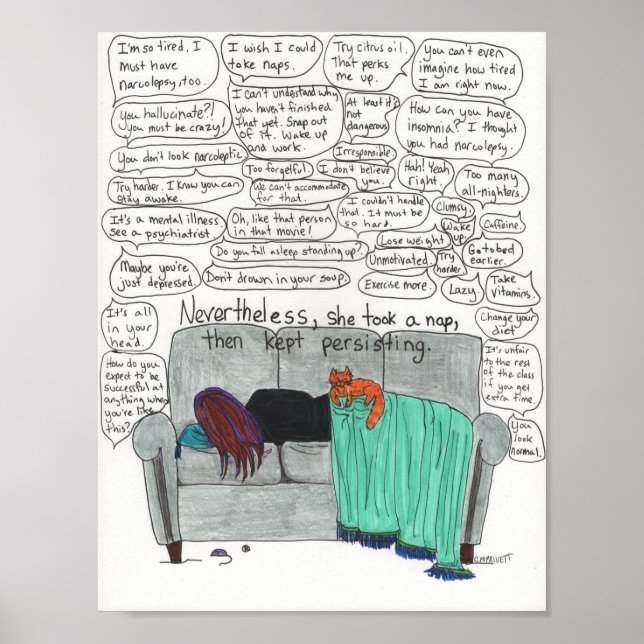 Behålla Persisting (Narkolepsi) Poster (Framsidan)