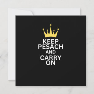 Behålla Pesach och Carry On Passover-hälsningskort Julkort
